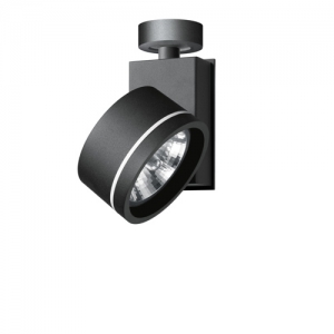Трековый светильник Picto черный вертикальный круглое основание Artemide