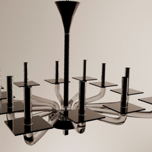 Подвесной светильник TETRA K12 черно-серый De Majio