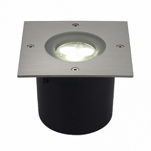 Wetsy power led square светильник встраиваемый ip67 c 3 powerled по 1вт (5вт), 5700k, 295lm, сталь