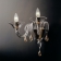 Настенный светильник 7096 A2 дымчатое стекло с золотыми украшениями De Majio
