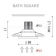 Встраиваемый светильник BATH SQUARE KIT LARK 500mA 5W W Arkoslight