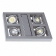 Aixlight® square gu10 светильник подвесной для 4-x ламп gu10 по 50вт макс., серебристый