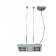 Aixlight® square gu10 светильник подвесной для 4-x ламп gu10 по 50вт макс., серебристый