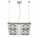 Aixlight® square qrb111 светильник подвесной с эпн для 4-x ламп qrb111 по 50вт макс., серебристый