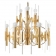 Люстра  HUGE ITALIAN BRASS AND GLASS CHANDELIER BY GAETANO SCIOLARI 1970s