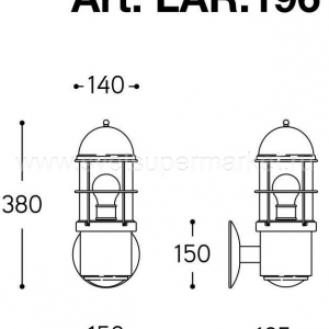 Настенный уличный светильник Attila изображение 2