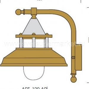 Настенный уличный светильник Ottone antichizzato изображение 2