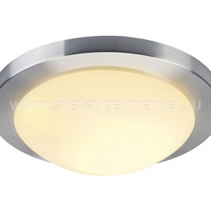 Потолочный светильник MELAN, круглый, матовый алюминий, матовое сатинированное стекло, E27, макс. 60W