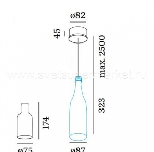 Подвесной светильник CORK 1.0 LED 2700K WHITE bottle 1 изображение 3