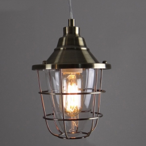 Потолочный светильник Steampunk Cage Glass Edison
