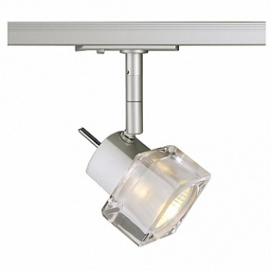 1phase-track, blox светильник для лампы gu10 50вт макс., серебристый / стекло частично матовое