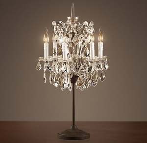 Настольная лампа RH Rococo Iron & Crystal Chandelier