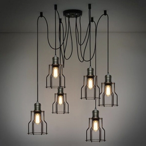 Люстра  Loft Industrial Cage Filament Pendant