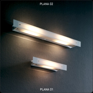 Настенный светильник PLANA 02 никель опаловое стекло