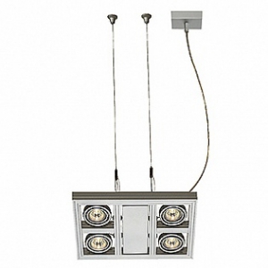 Aixlight® square mr16 светильник подвесной с эпн для 4-x ламп mr16 по 50вт макс., серебристый