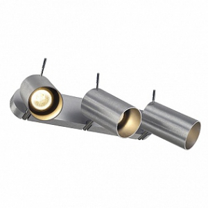 Asto tube 3 светильник накладной для 3-х ламп gu10/par20 по 75вт макс., матированный алюминий