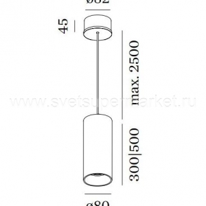 Подвесной светильник LYNER 5.8 LED 3000K L500 ALU BRUSH изображение 2