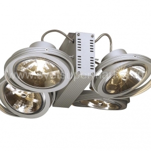 Потолочный светильник TEC KARDA 4, серебристо-серый, G53, 4xQRB111, 4x50W, макс. 200 Ватт