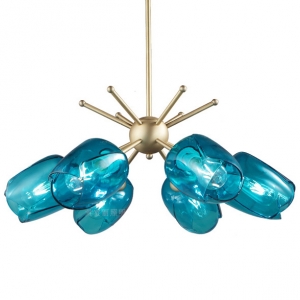 Люстра  Turquoise glass Chandelier