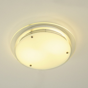 Glassa round e27 светильник накладной для 2-x ламп e27 по 60вт макс., стекло матовое