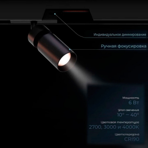 Микро светильник  Syprocom lighting Pint Zoom 6W Black