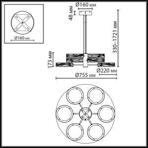 Подвесной светильник RIVIERA Odeon Light изображение 2