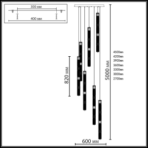 Потолочная люстра для лестниц ODEON LIGHT EXCLUSIVE COLLIER изображение 2