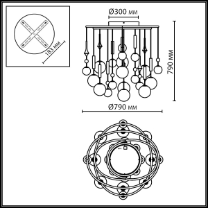 Потолочная люстра ODEON LIGHT EXCLUSIVE COLLIER изображение 2