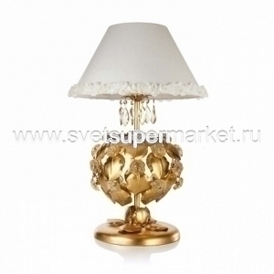 Настольная лампа ROSE 1162/01BA бело-золотой