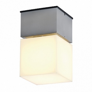 Square c светильник потолочный ip44 для лампы e27 20вт макс., матированный алюминий/ белый