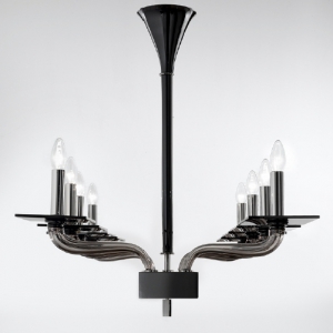 Подвесной светильник TETRA K16L черно-серый De Majio