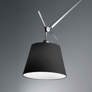 Настенный светильник TOLOMEO MEGA PARETE черный, ткань 320, с выкл.