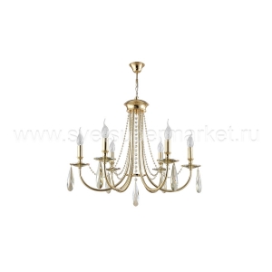 Люстра VICTORIA SP6 GOLD/AMBER Crystal Lux