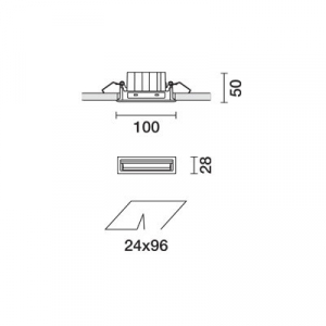 Встраиваемый светильник с рамкой Laser Blade XS Wall Washer изображение 3