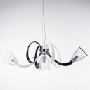 Подвесной светильник 4400 K3 черное прозрачное стекло De Majio