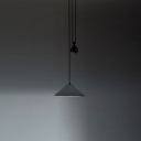 Подвесной светильник AGGREGATO SOSPENSIONE CONE METAL SMALL серый/черный децентр. Artemide