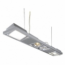 Aixlight® shop ii ¤ светильник с эпра, эпн для ламп hqi-ts 2х70вт и qrb111 2х75вт макс., серебристый