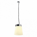 Cone shade satin светильник подвесной для лампы e27 60вт макс., хром/ стекло белое