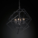 Люстра  RH Caged Cubist Pendant black