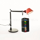 Настольная лампа Tolomeo Micro Table Bicolor - Black/Coral Artemide